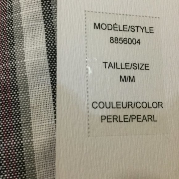 NWT Stripped Linen/Cotton Culottes with open front of legs very nice size Medium - Picture 2 of 7